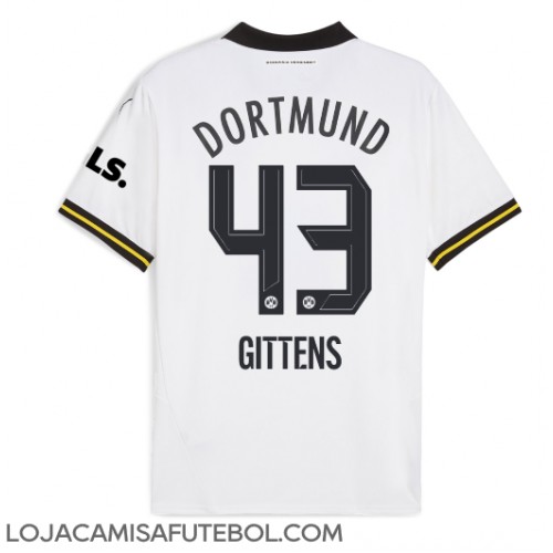 Camisa de Futebol Borussia Dortmund Jamie Bynoe-Gittens #43 Equipamento Alternativo 2024-25 Manga Curta